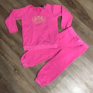 Juicy Couture girls sweatshirt and sweat pants set